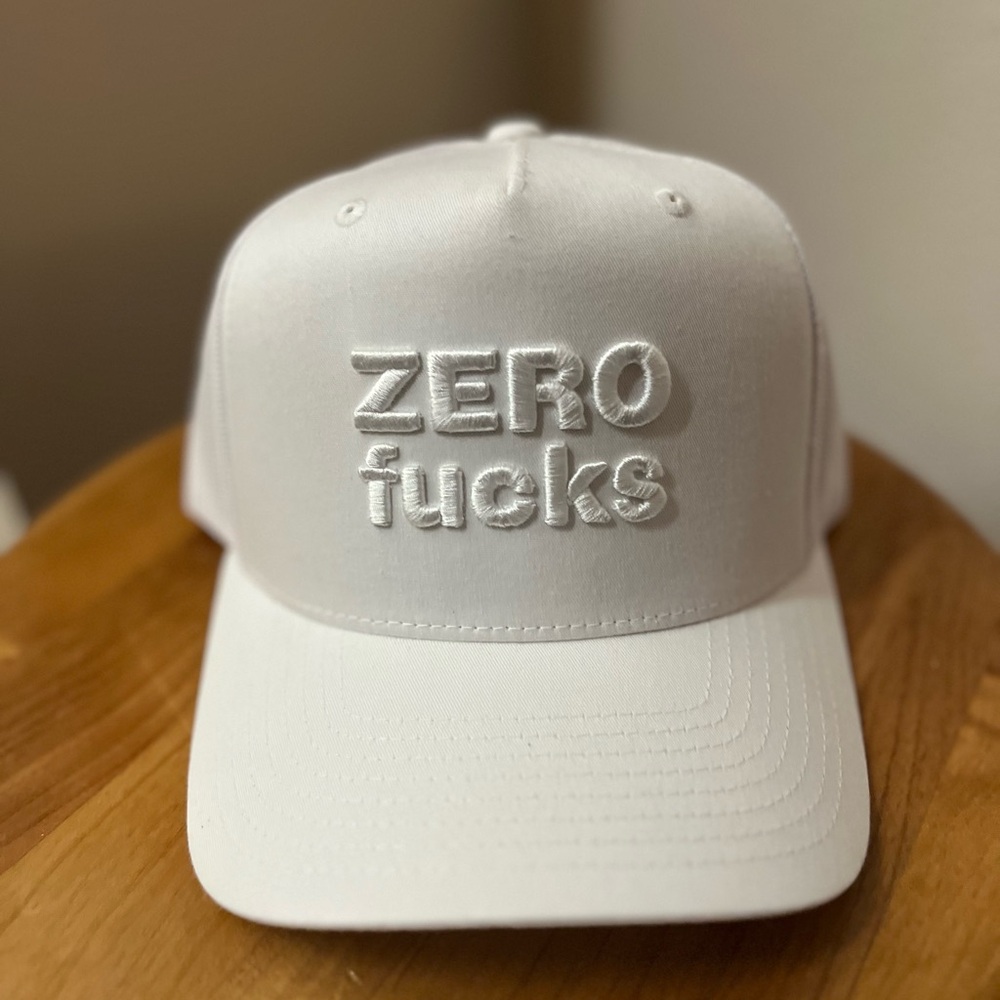 White Embroidered Cap